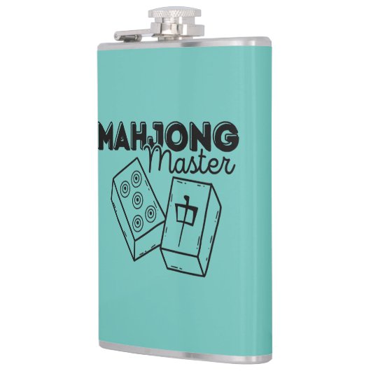 Mahjong Master | Grappige Mahjong speler Heupfles (Links)