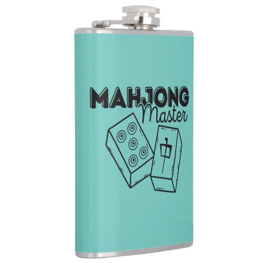Mahjong Master | Grappige Mahjong speler Heupfles (Rechts)