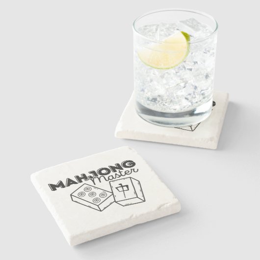 Mahjong Master Stenen Onderzetter (Zijkant)