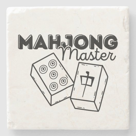 Mahjong Master Stenen Onderzetter (Voorkant)