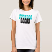 mahjong maven aqua black fashionable players shirt (Voorkant)