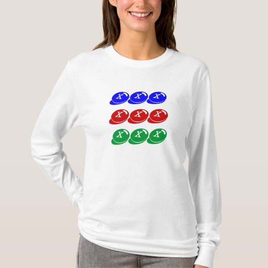 mahjong maven shirt met 9 cirkels (Voorkant)