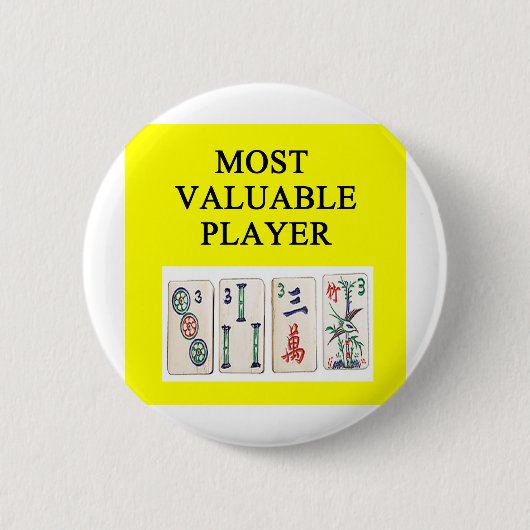 MAHJONG meest waardevolle speler Ronde Button 5,7 Cm (Voorkant)