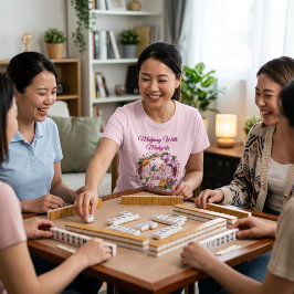 Mahjong met de meisjes t-shirt
