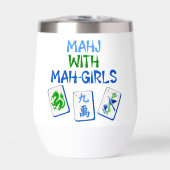 Mahjong met mah meisjes Waterverf Tegels (Voorkant)