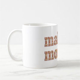 Mahjong Moeder Retro Varsity Patroon Cadeau Koffiemok