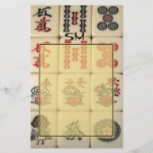 Mahjong monogram briefpapier (Voorkant)