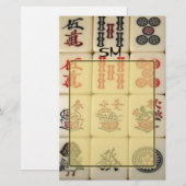 Mahjong monogram briefpapier (Voorkant / Achterkant)