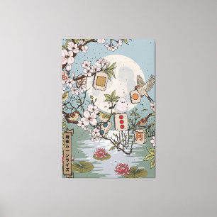 Mahjong Moonrise Canvas Afdruk