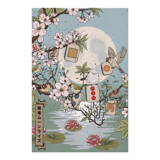 Mahjong Moonrise Foto Afdruk (Voorkant)