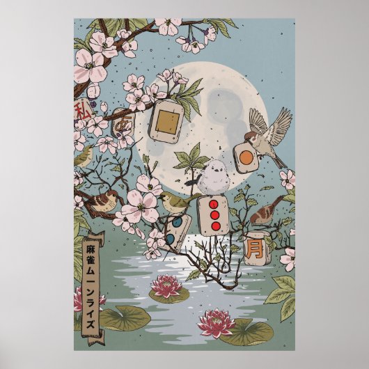 Mahjong Moonrise Poster (Voorkant)