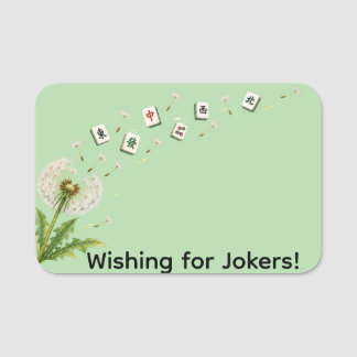 Mahjong naamlabel naamplaatje