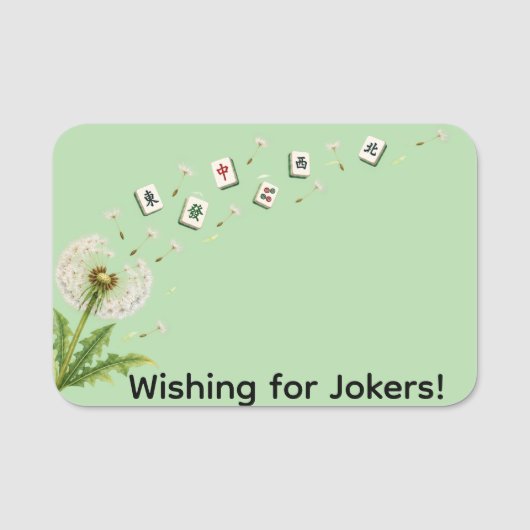 Mahjong naamlabel naamplaatje (Voorkant)