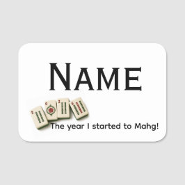 Mahjong naamlabel naamplaatje
