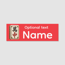 Mahjong naamlabel naamplaatje