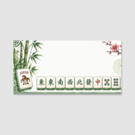 Mahjong naamlabel naamplaatje