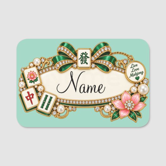 Mahjong naamlabel naamplaatje (Voorkant)