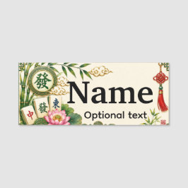 Mahjong naamlabel naamplaatje