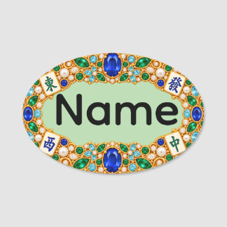 Mahjong naamlabel naamplaatje