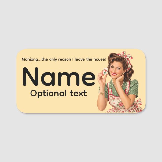 Mahjong naamlabel naamplaatje (Voorkant)