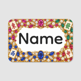 Mahjong Naamlabel Naamplaatje