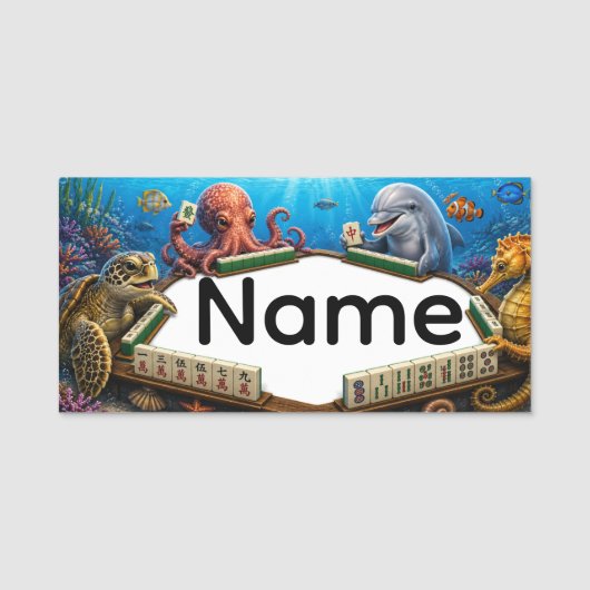 Mahjong naamlabel naamplaatje (Voorkant)