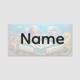 Mahjong naamlabel naamplaatje