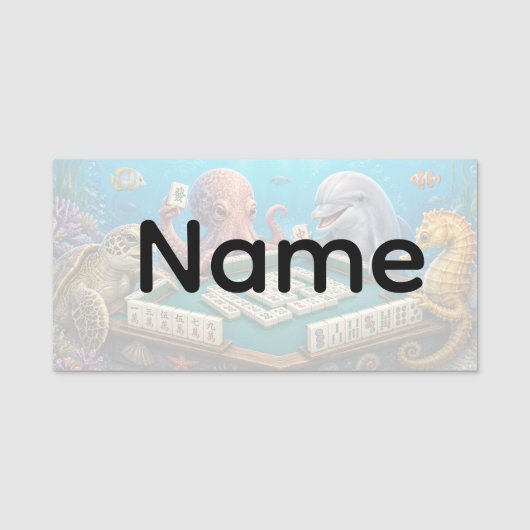 Mahjong naamlabel naamplaatje (Voorkant)
