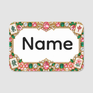 Mahjong naamlabel naamplaatje