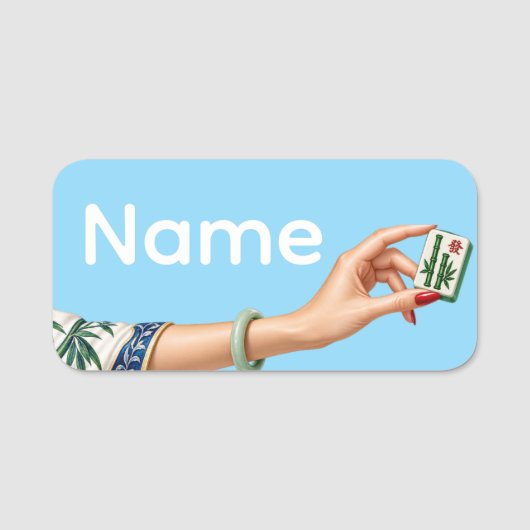 Mahjong Naamlabel Naamplaatje (Voorkant)