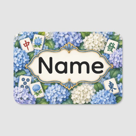 Mahjong naamlabel naamplaatje (Voorkant)