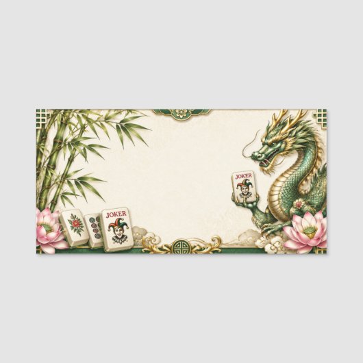 Mahjong naamlabels naamplaatje (Voorkant)