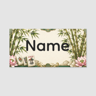 Mahjong Naamplaatje