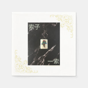 Mahjong Napkin met Cantonese 1 van Bamboo Servet
