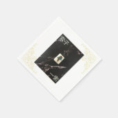 Mahjong Napkin met Cantonese 1 van Bamboo Servet (Hoek)