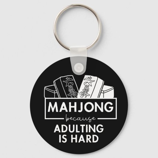 Mahjong omdat overlijden moeilijk is sleutelhanger (Voorkant)