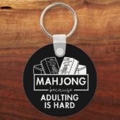 Mahjong omdat overlijden moeilijk is sleutelhanger (Voorkant)