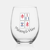 Mahjong ontwerp Stemless wijnglas Zonder Voet (Voorkant)