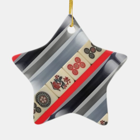 Mahjong Oriental Keramisch Ornament (Achterkant)