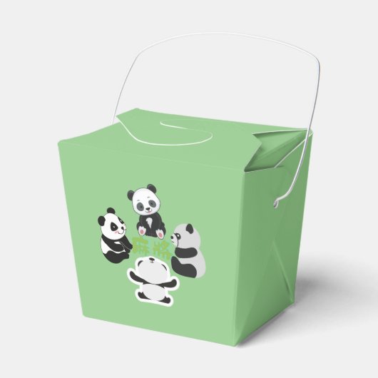 Mahjong Panda Cute Funny Favor Box Bedankdoosjes (Voorkant Zijde)