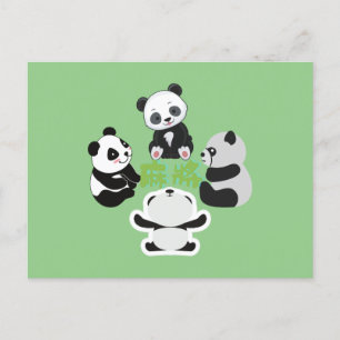 Mahjong Panda Cute Funny Feestdagenkaart
