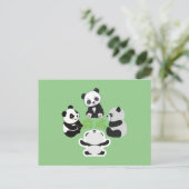 Mahjong Panda Cute Funny Feestdagenkaart (Staand voorkant)