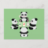 Mahjong Panda Cute Funny Feestdagenkaart (Voorkant)