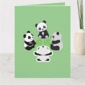 Mahjong Panda Cute Funny Kaart (Voorkant)