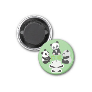 Mahjong Panda Cute Funny Magneet