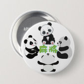 Mahjong Panda Cute Funny Ronde Button 7,6 Cm (Voorkant /achterkant)