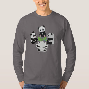 Mahjong Panda Cute Funny T-shirt