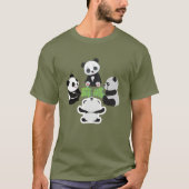 Mahjong Panda Cute Funny T-Shirt (Voorkant)