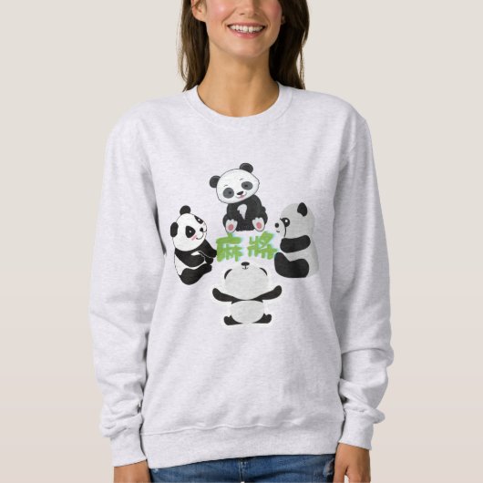 Mahjong Panda Cute Funny Trui (Voorkant)