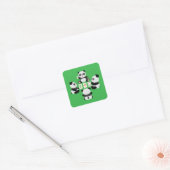 Mahjong Panda Vierkante Sticker (Envelop)